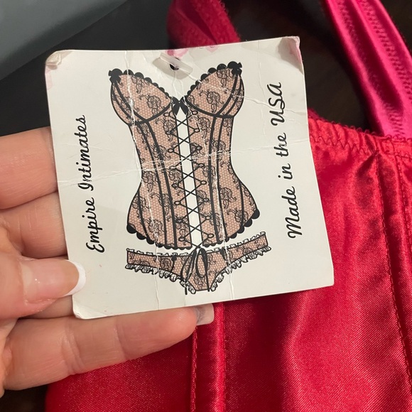 New Vintage Empire Intimates ❤️ Red Shapewear Corset with Satin Finish, size 36 - Picture 7 of 12